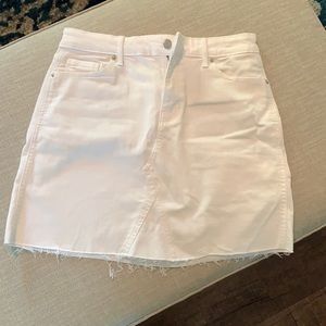 White denim skirt